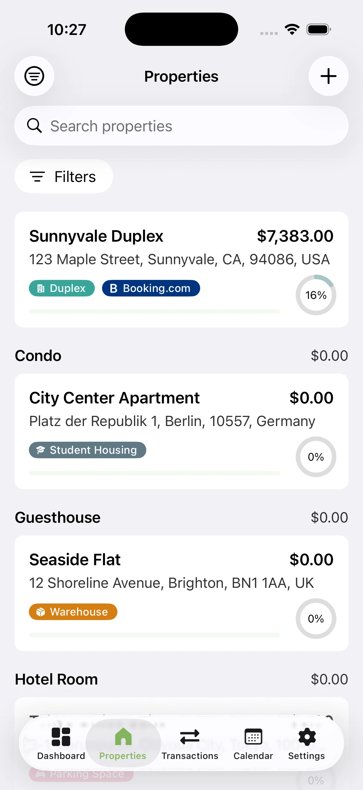 Rental property landlord management
